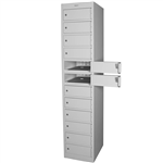 STEELCO LAPTOP LOCKER 12 DOOR 380MM SILVER GREY
