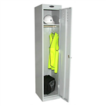 STEELCO PERSONNEL LOCKER 1 DOOR 380MM SILVER GREY