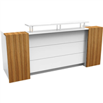 RAPIDLINE MARQUEE RECEPTION COUNTER 2400 X 855 X 1150MM GLOSS WHITEZEBRA