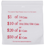 CUMBERLAND COIN PRESS SEAL BAG 60 MICRON 110 X 100MM CLEARRED PACK 100