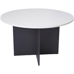 OXLEY ROUND MEETING TABLE 1200MM DIAMETER WHITEIRONSTONE