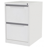 MERCURY FILING CABINET 2 DRAWER 470 X 620 X 710MM WHITE SATIN