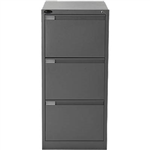 MERCURY FILING CABINET 3 DRAWER 470 X 620 X 1015MM GRAPHITE RIPPLE