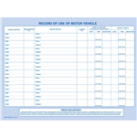 ZIONS MVRU MOTOR VEHICLE USAGE RECORD BOOK