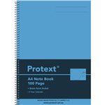 PROTEXT NOTE BOOK 8MM FEINT RULED 55GSM 100 PAGE A4 BLUE