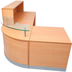 RAPID FLOW RECEPTION DESK 2400 X 1600 X 1160MM BEECH