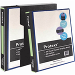 PROTEXT DISPLAY BOOK NONREFILLABLE INSERT COVER 60 POCKET A4 BLACK