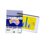 CUMBERLAND BINDING COVER A3 250 MICRON CLEAR PACK 10