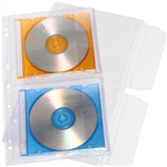CUMBERLAND CDDVD BINDER POCKET PVC CLEAR PACK 10