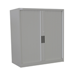 STEELCO TAMBOUR DOOR CABINET 2 SHELVES 1015 X 1200 X 463MM SILVER GREY
