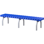 ABS BENCH SEAT PLASTIC WITH STAINLESS STEEL FRAME 450 X 1900 X 400 NAVY BLUE