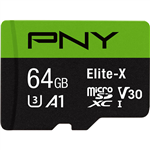 PNY ELITEX V30 U3 CLASS 10 MICRO SD FLASH MEMORY CARD 64GB