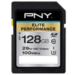 PNY ELITE PERFORMANCE U3 CLASS 10 U3 SDXC FLASH MEMORY CARD 128GB