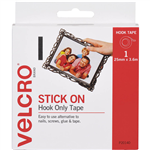 VELCRO BRAND STICKON HOOK TAPE 25MM X 36M WHITE