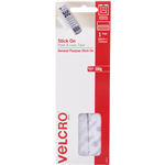VELCRO BRAND STICKON HOOK AND LOOP STRIP 20 X 150MM WHITE