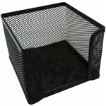 ESSELTE METAL MESH MEMO CUBE HOLDER BLACK