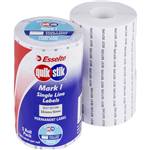 QUIKSTIK MARK I SINGLE LINE LABEL PERMANENT BEST BEFORE 22 X 12MM WHITE PACK 5