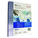GBC IBICO BINDING COVER 200 MICRON A4 CLEAR PACK 100