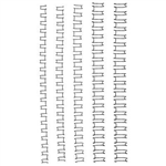 GBC WIRE BINDING COMB 21 LOOP 10MM A4 SILVER PACK 100