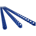 GBC PLASTIC BINDING COMB ROUND 21 LOOP 12MM A4 BLUE PACK 25