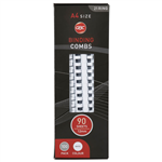 GBC PLASTIC BINDING COMB ROUND 21 LOOP 12MM A4 WHITE PACK 100