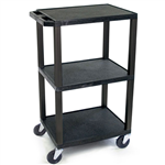 TUFFY UTILITY TROLLEY 3 SHELF 1070MM BLACK