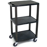 TUFFY HEAVY DUTY TROLLEY 3 SHELF BLACK