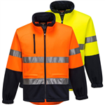 PRIME MOVER MA315 HIVIS FLEECY JACKET WITH TAPE WATER REPELLANT 2TONE