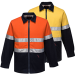 PRIME MOVER MW028 BLUEY JACKET WOOL BLEND WITH ZIP CLOSURE 2TONE