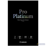 CANON PT101 PRO PLATINUM PHOTO PAPER GLOSSY 300GSM A3 WHITE PACK 20