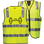 PRIME MOVER CV102 SOCIAL DISTANCING VEST DAYNIGHT YELLOW LARGE
