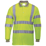 PORTWEST S277 HIVIS POLO SHIRT LONG SLEEVED
