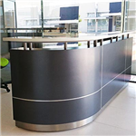 EXECUTIVE RECEPTION COUNTER 2750 X 950 X 1150MM METALLIC GREY
