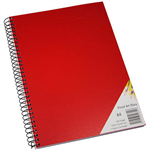 QUILL VISUAL ART DIARY 110GSM 120 PAGE A4 PP RED
