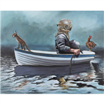QUIETPRINT ACOUSTIC ART BY ROSS MORGAN LARGE THE DIVER THE CHICKEN AND THE FOX