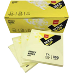 RAZORLINE STICKY NOTES 76 X 76MM YELLOW
