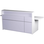 RAPIDLINE 5O RECEPTION COUNTER 2400 X 848 X 1100MM GLOSS WHITECHROME