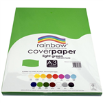 RAINBOW COVER PAPER 125GSM A3 LIGHT GREEN PACK 100
