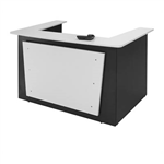 OXLEY RECEPTION COUNTER 1800 X 1160 X 1090MM WHITEIRONSTONE