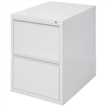 INITIATIVE FILING CABINET 2 DRAWER 475 X 600 X 720MM SILVER GREY