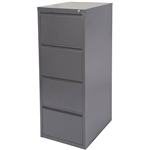 INITIATIVE FILING CABINET 4 DRAWER 475 X 600 X 1320MM GRAPHITE RIPPLE