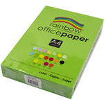 RAINBOW COLOURED A4 COPY PAPER 80GSM 500 SHEETS GREEN