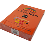 RAINBOW COLOURED A4 COPY PAPER 80GSM 500 SHEETS ORANGE
