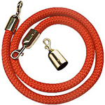 Q NYLON ROPE 25MM BRASS SNAP ENDS 15M RED