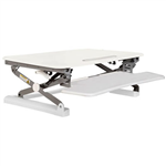 RAPID RISER SMALL DESK BASED ADJUSTABLE WORKSTATION 680 X 590MM WHITE