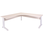 RAPID SPAN CORNER WORKSTATION TIMBER MODESTY PANEL 1500 X 1500 X 700MM WHITE