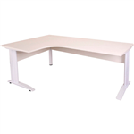 RAPID SPAN CORNER WORKSTATION TIMBER MODESTY PANEL 1800 X 1200 X 700MM WHITE