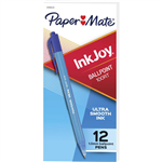 PAPERMATE INKJOY 100RT RETRACTABLE BALLPOINT PEN BLUE BOX 12