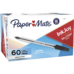 PAPERMATE INKJOY 100 BALLPOINT PENS MEDIUM BLACK BOX 60