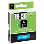 DYMO 45013 D1 LABELLING TAPE 12MM X 7M BLACK ON WHITE